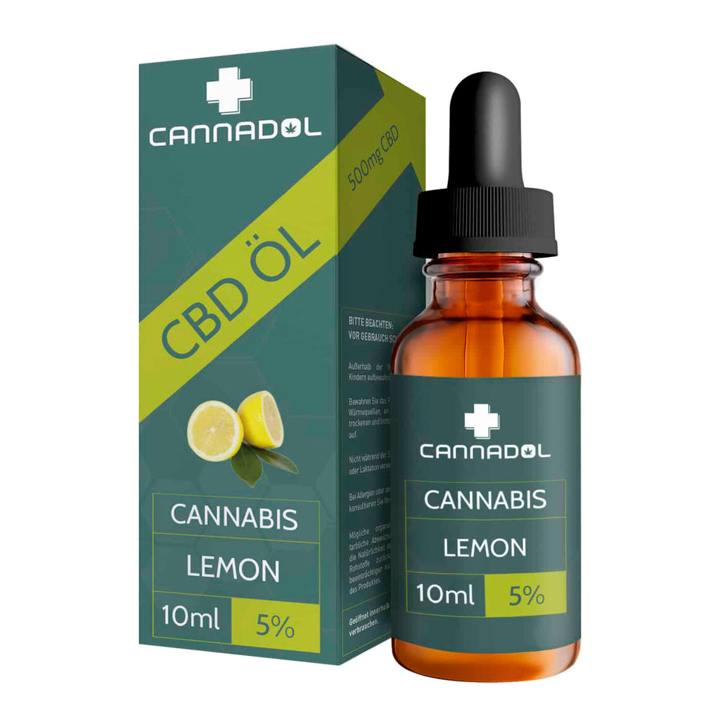 Cannadol Lemon CBD Öl Vollspektrum 5% (500mg) – 10ml