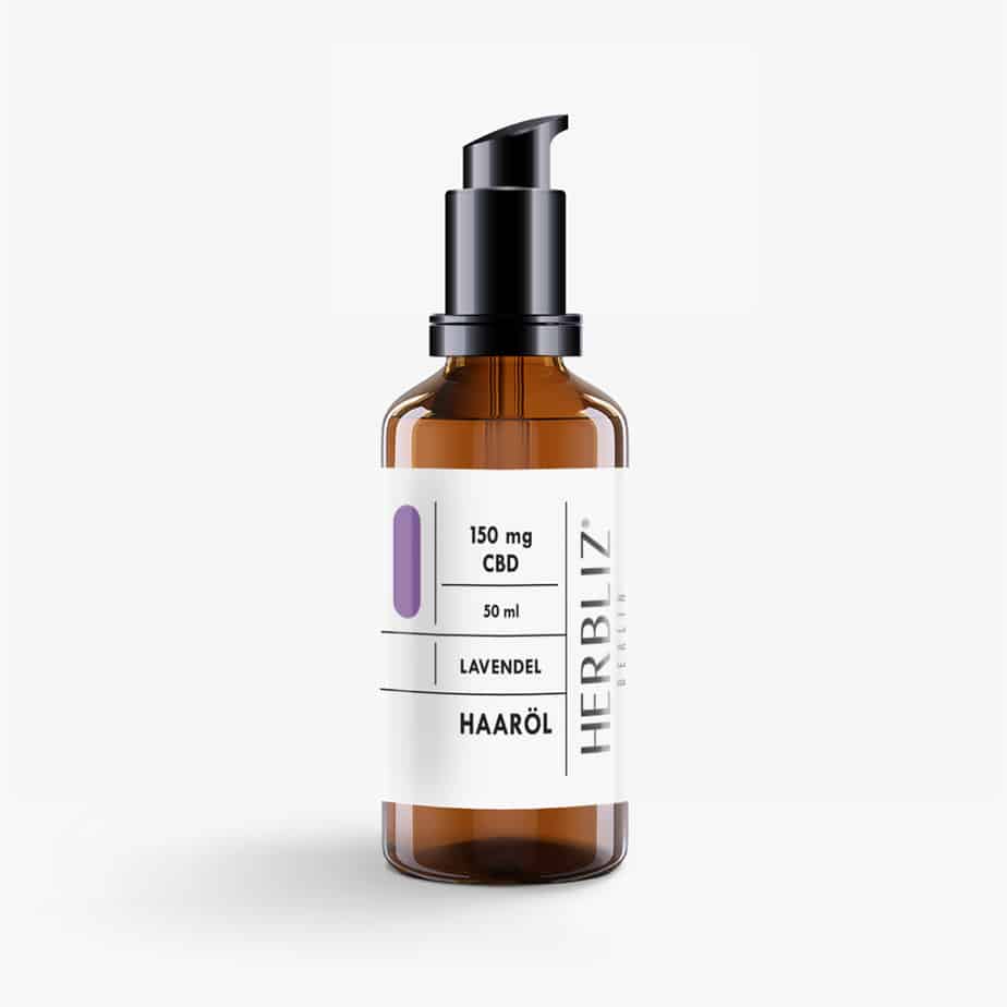 Herbliz - CBD Haaröl Lavendel - CBD Kosmetik mit 0,3% (150mg) CBD - 50ml