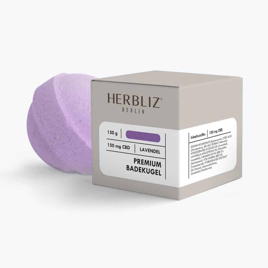 Herbliz - CBD Premium Badekugel - CBD Kosmetik (150mg) CBD - 150g