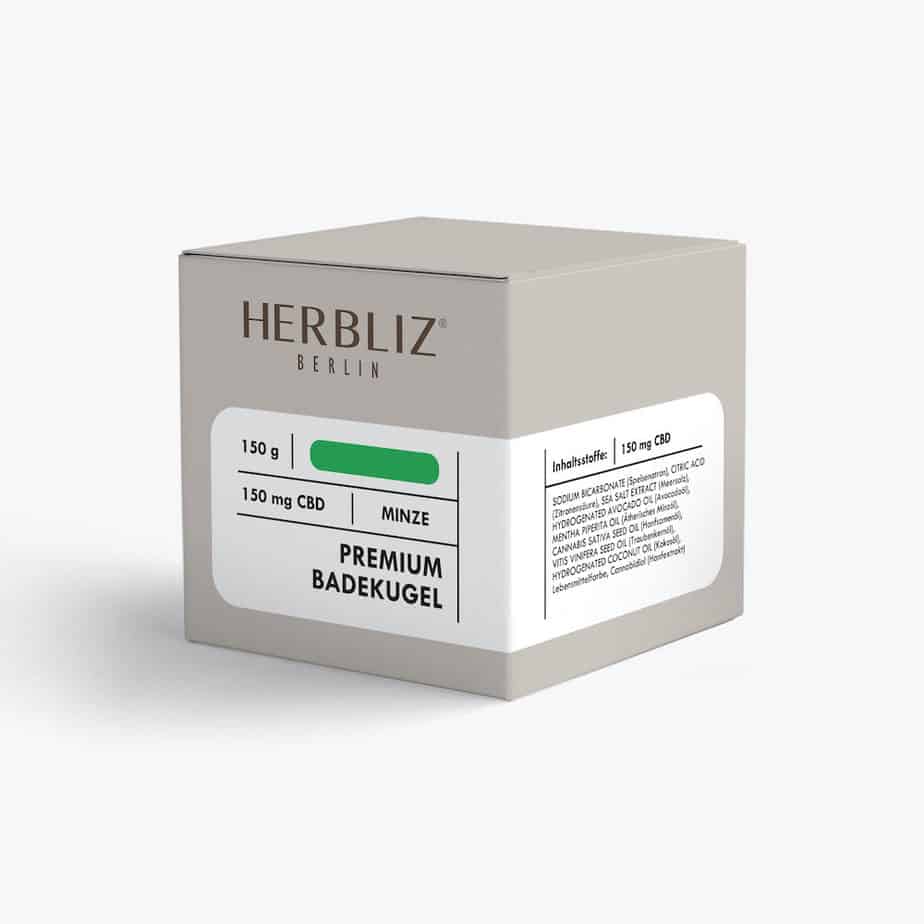 Herbliz - CBD Premium Badekugel - CBD Kosmetik (150mg) CBD - 150g