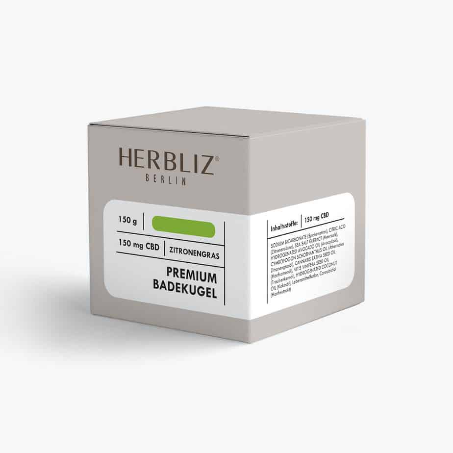 Herbliz - CBD Premium Badekugel - CBD Kosmetik (150mg) CBD - 150g