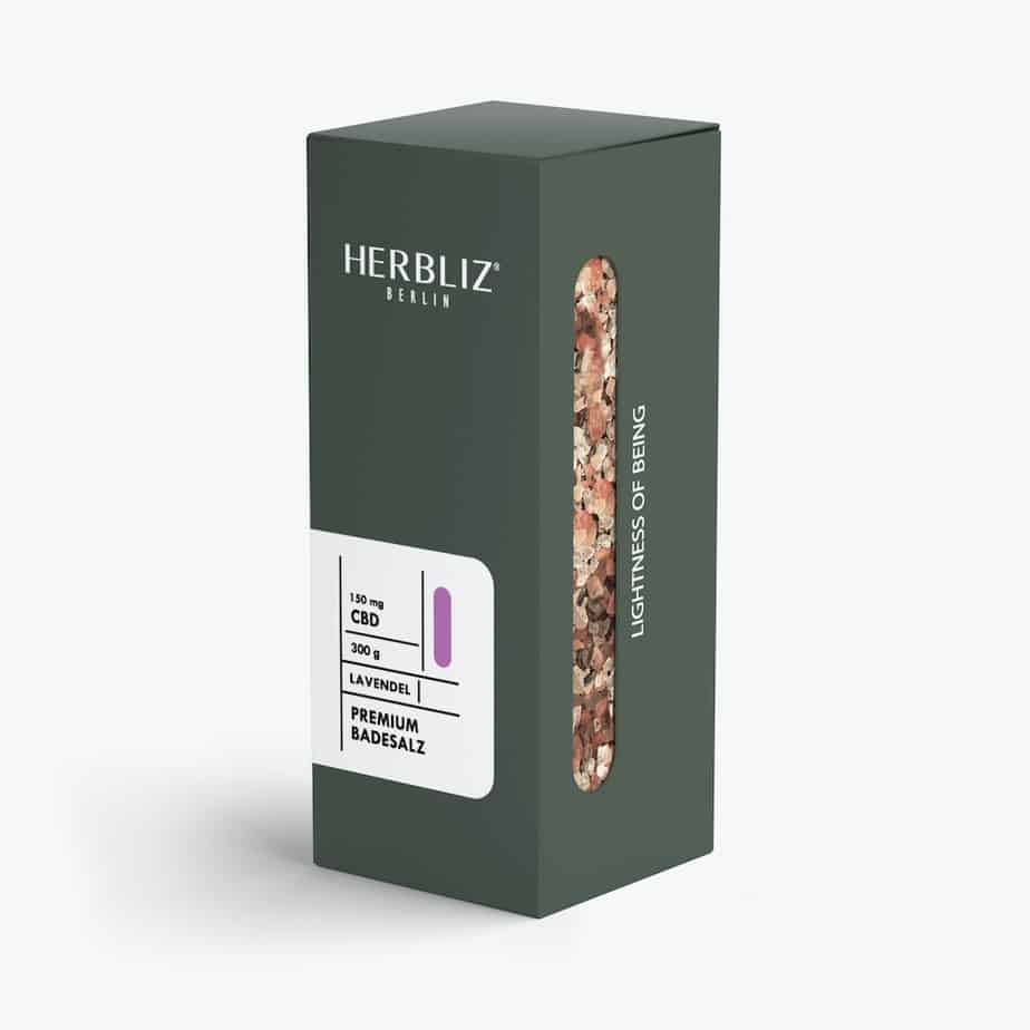 Herbliz - CBD Premium Badesalz - CBD Kosmetik (150mg) CBD - 300g