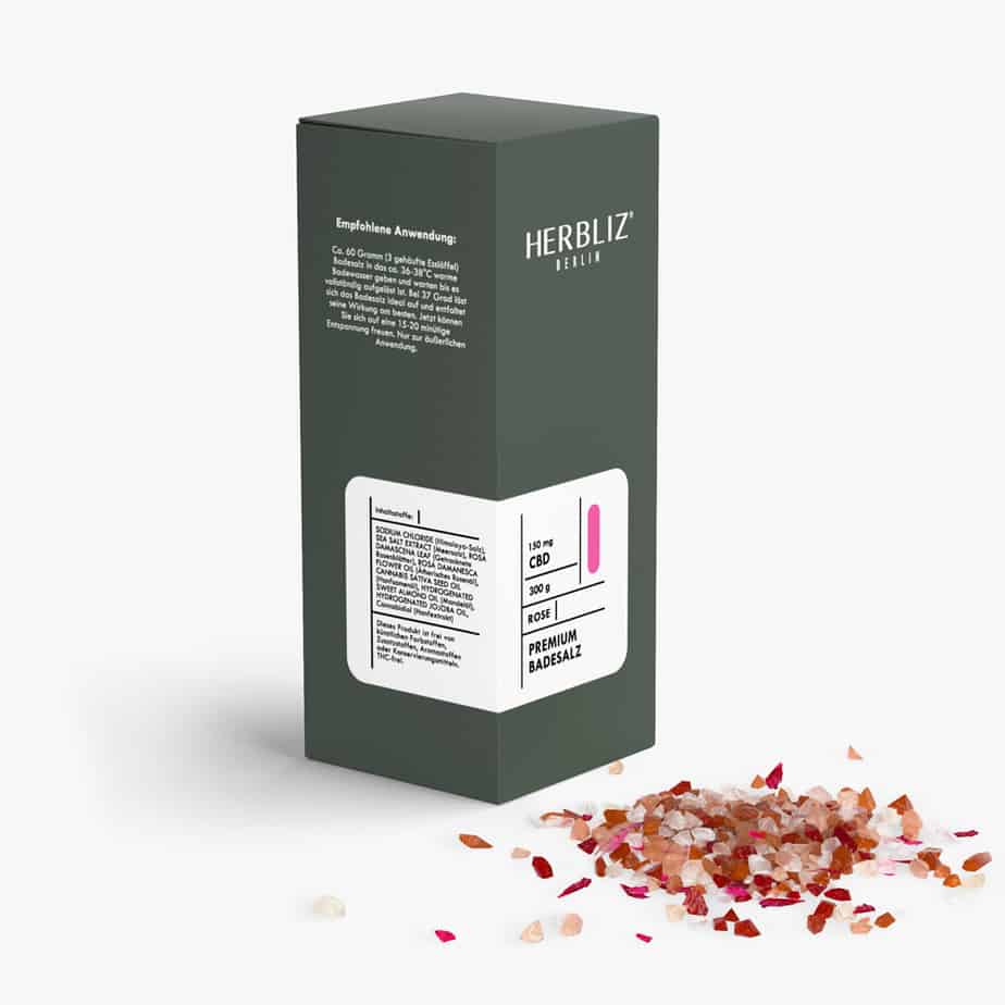 Herbliz - CBD Premium Badesalz - CBD Kosmetik (150mg) CBD - 300g